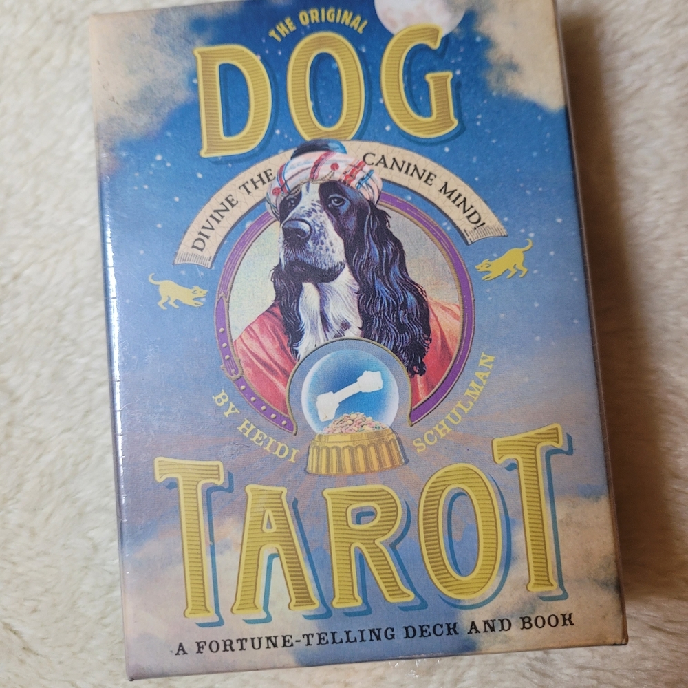 Dog tarot deck and book